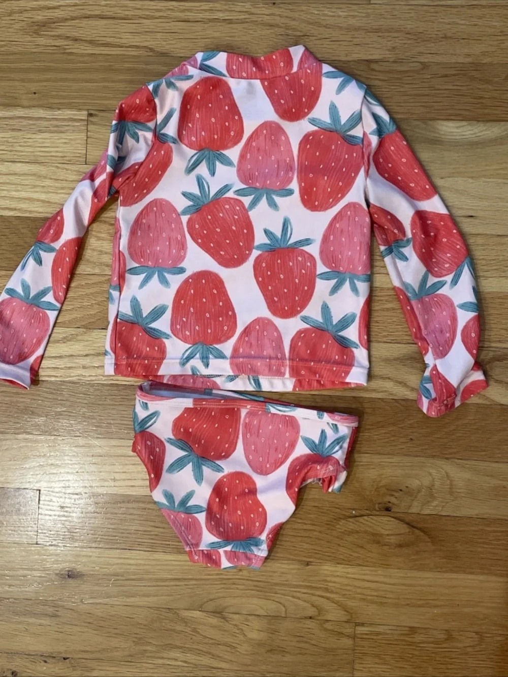 Bundle Of 2 Girls 3T Two-Piece Long Sleeve Swimsuits - Feather 4 Arrow, Carters